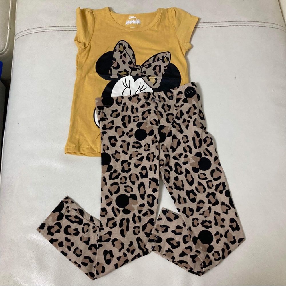 Disney Minnie Mouse cute active leggings leopard set
